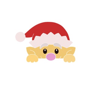 Little Boy Elf Peeker SVG