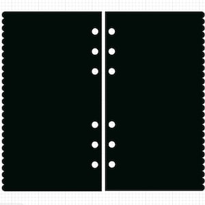 SVG Planer / Journal Seite mit gewellten Rändern für A6 Planer (3,75 x 6,75)