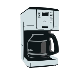 Coffee Machine JPG and SVG Cut Files