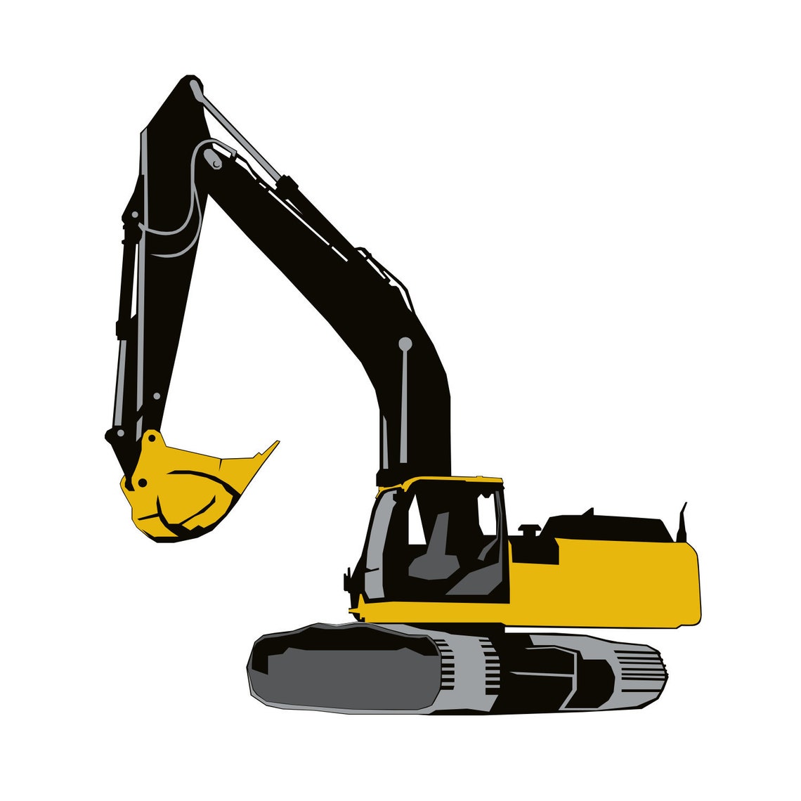 Track Hoe / Back Hoe SVG JPG File Etsy