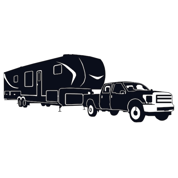 Truck and Fifth Wheel SVG JPG Files Etsy