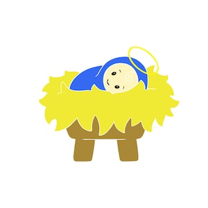 Baby Jesus in Manger SVG