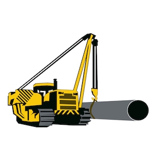 Pipeline Sideboom SVG JPG