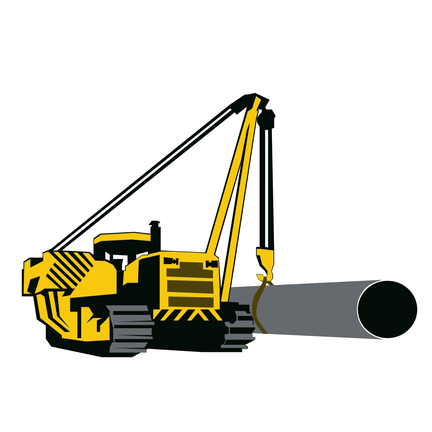 Pipeline Sideboom SVG JPG