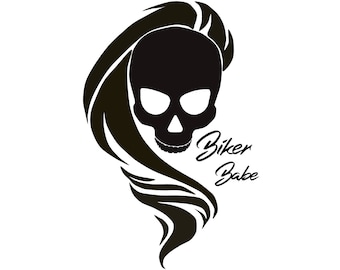 Biker Babe SVG JPG Digital File