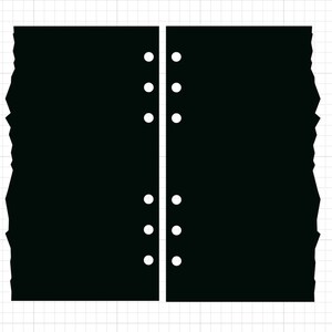 SVG Planer / Journal Seite mit abgerissenen Kanten für A6 Planer (3,75 x 6,75)