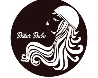 Motorcycle Biker Lady Sticker SVG JPG