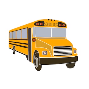 School Bus SVG, JPG, and PDF cut Files