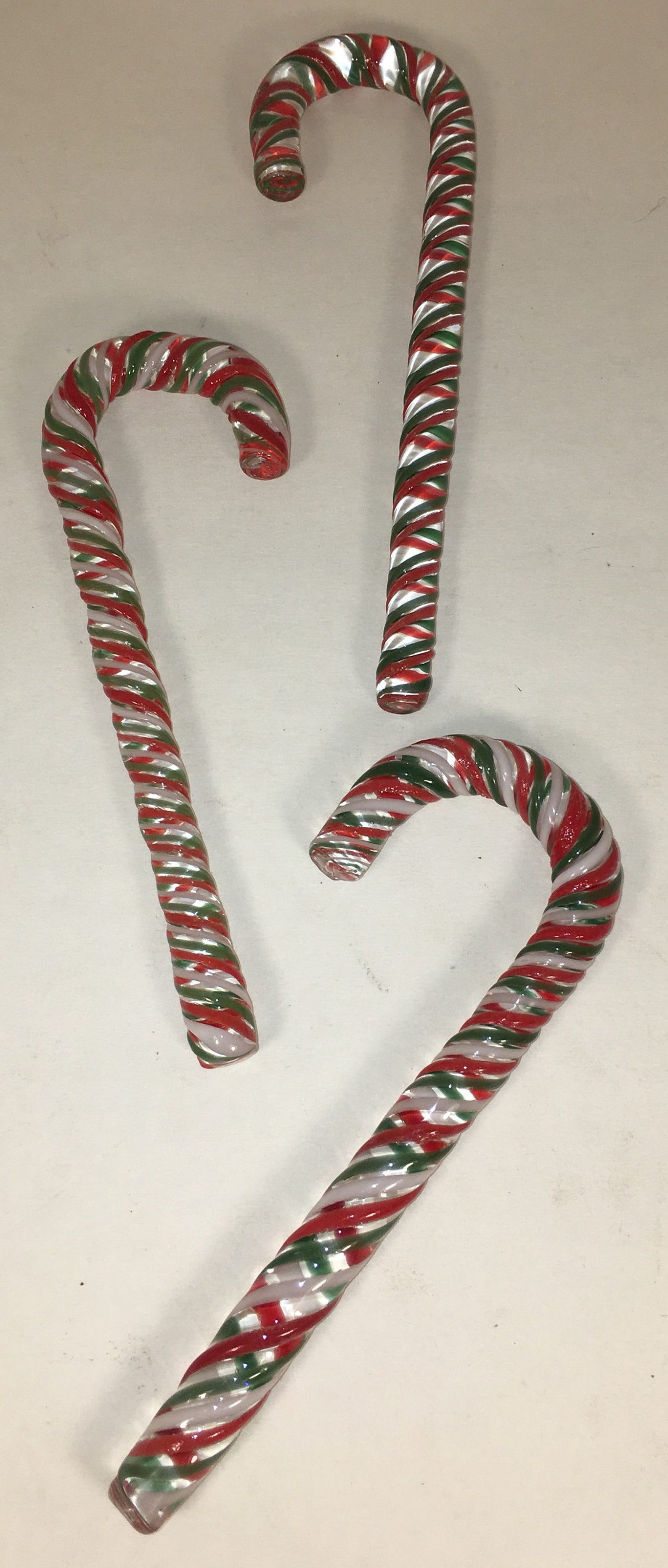3 Glass Candy Canes pick your colors candy Cane Ornaments Etsy