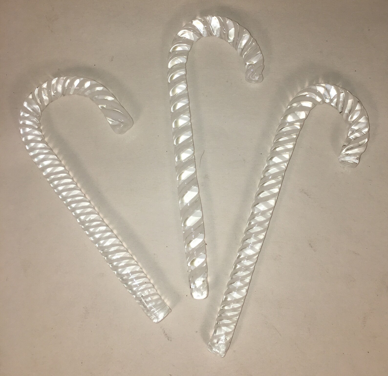 3 Glass Candy Canes pick your colors candy Cane Ornaments Etsy