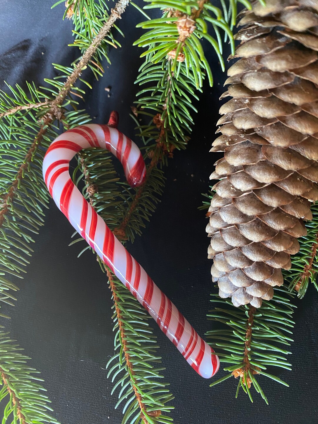 Glass Candy Canes, Traditional Red and White Candy Cane, Christmas
