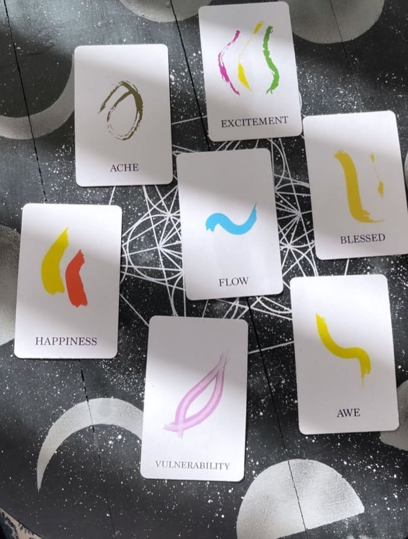 Emotions Oracle Cards / Selfhealing Cards/ Abstract Art Etsy