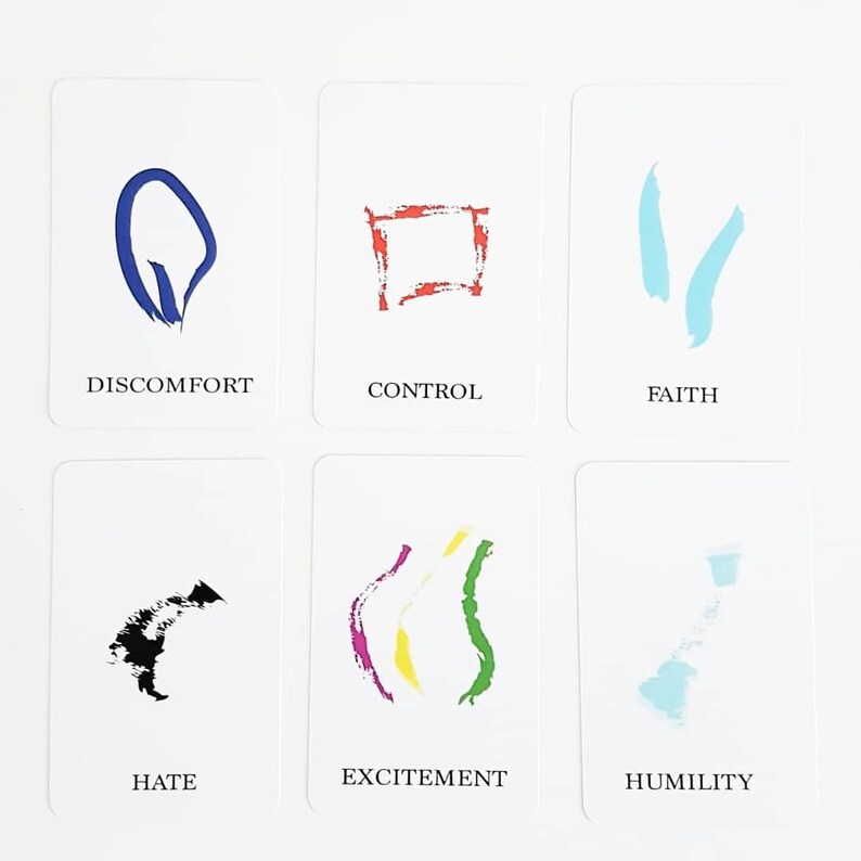 Emotions Oracle Cards / Selfhealing Cards/ Abstract Art Etsy