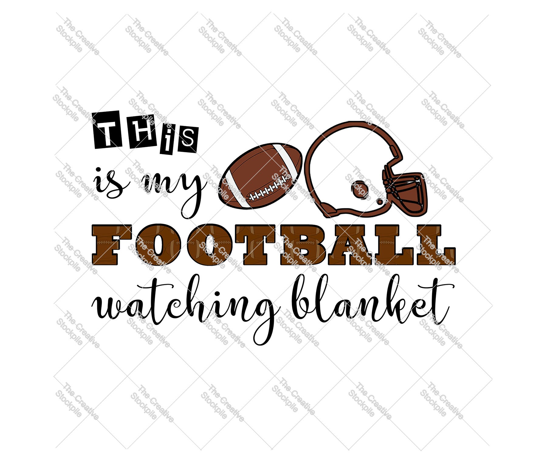 This is My Football Watching Blanket Digital Download PNG Etsy UK
