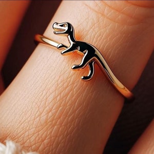Minimalist T-rex Ring Yellow Gold T-rex Ring Tyrannosaurus Ring T-rex Jewelry Gold Dinosaur Ring Dinosaur Jewelry White Gold Rose Gold