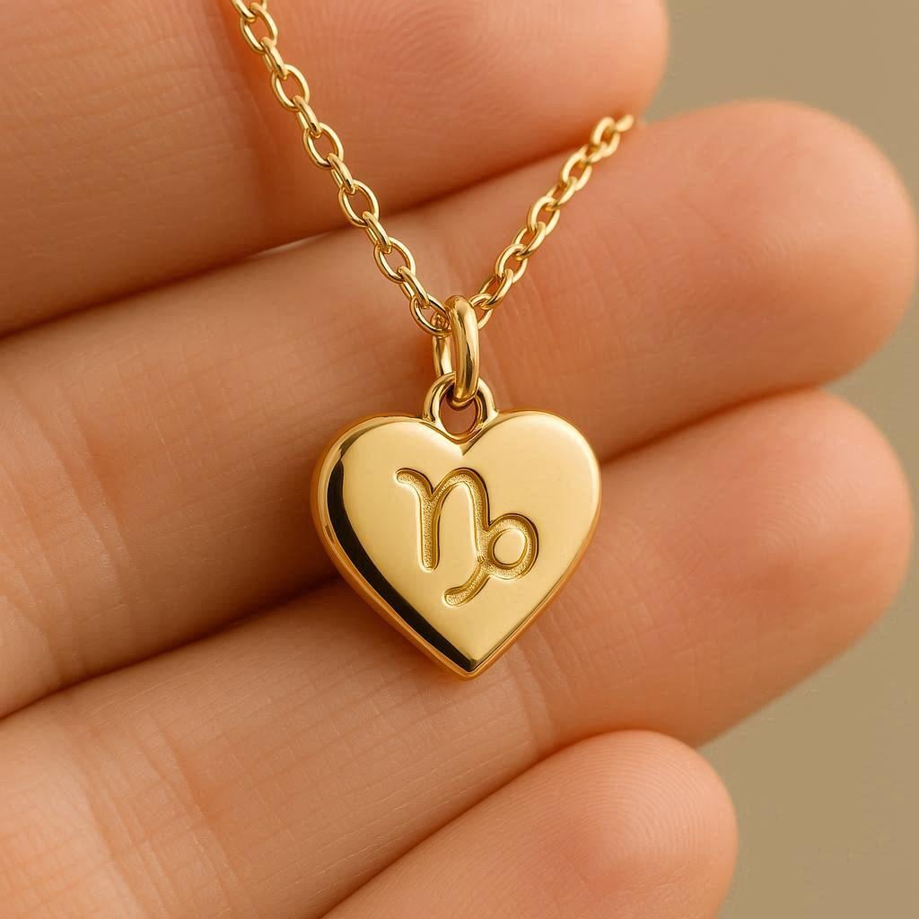 Gold Capricorn Charm Necklace Yellow Gold Astrological Sign Pendant Capricorn Necklace Solid Gold Horoscope Zodiac Dainty Capricorn Jewelry