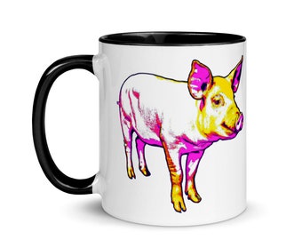 Pig Mug Pig Lover Coffee Mug Pig Art Mug Pig Gift Pig Mug Pig Gift Pig