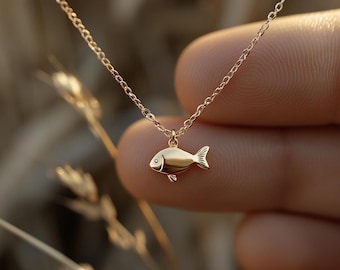 ヴィンテージ 18K ゴールド 関節式魚ペンダント チャーム - Etsy