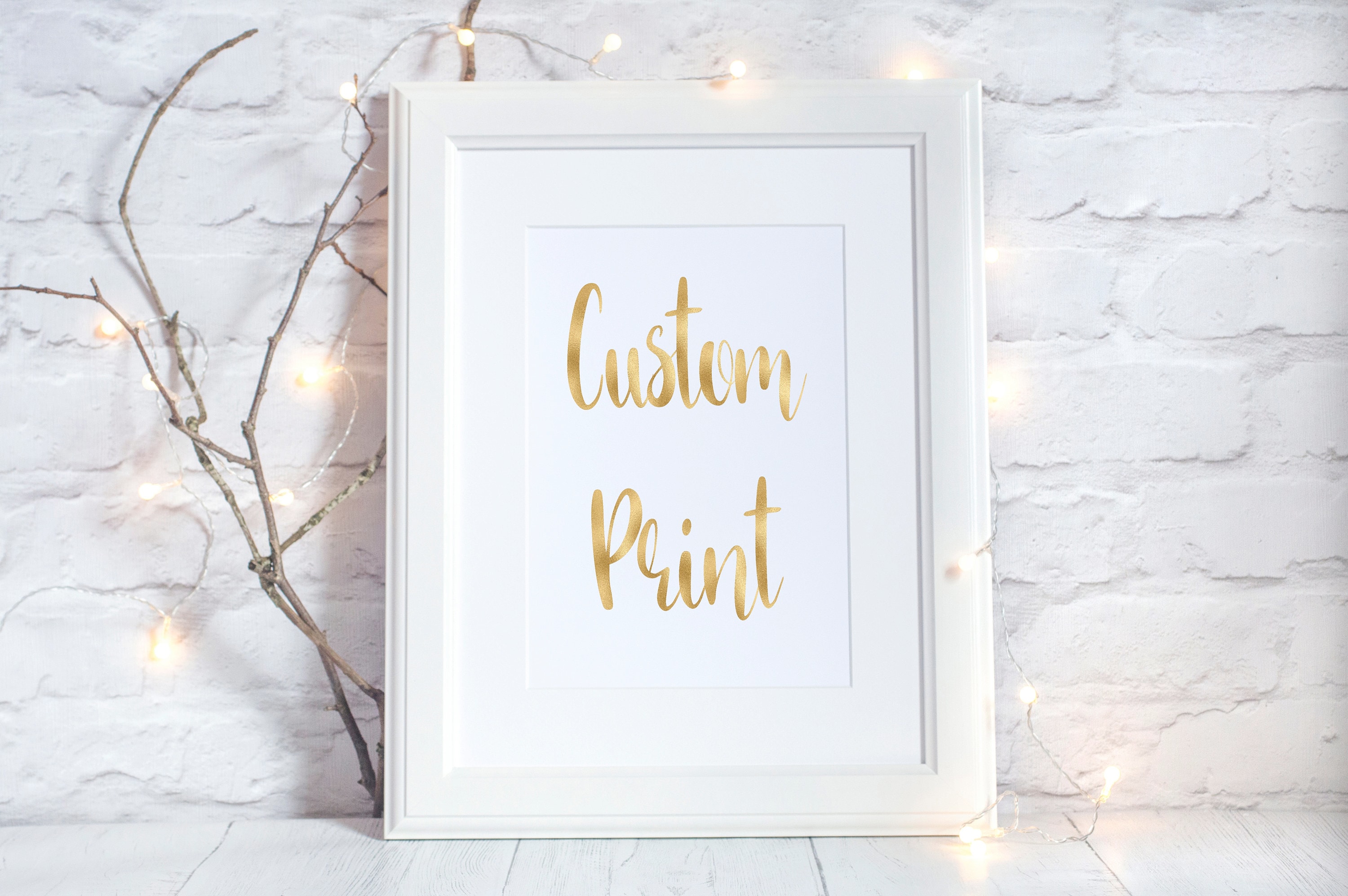 Gold Foil Print, Custom Gold Foil Print Etsy