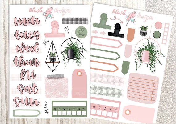 Bullet Journal Kit Planner Kit Sticker Kit Bujo Kit Bullet Journal Weekly  Plant Stickers Mini Sticker Kit Weekly Sticker Kit 