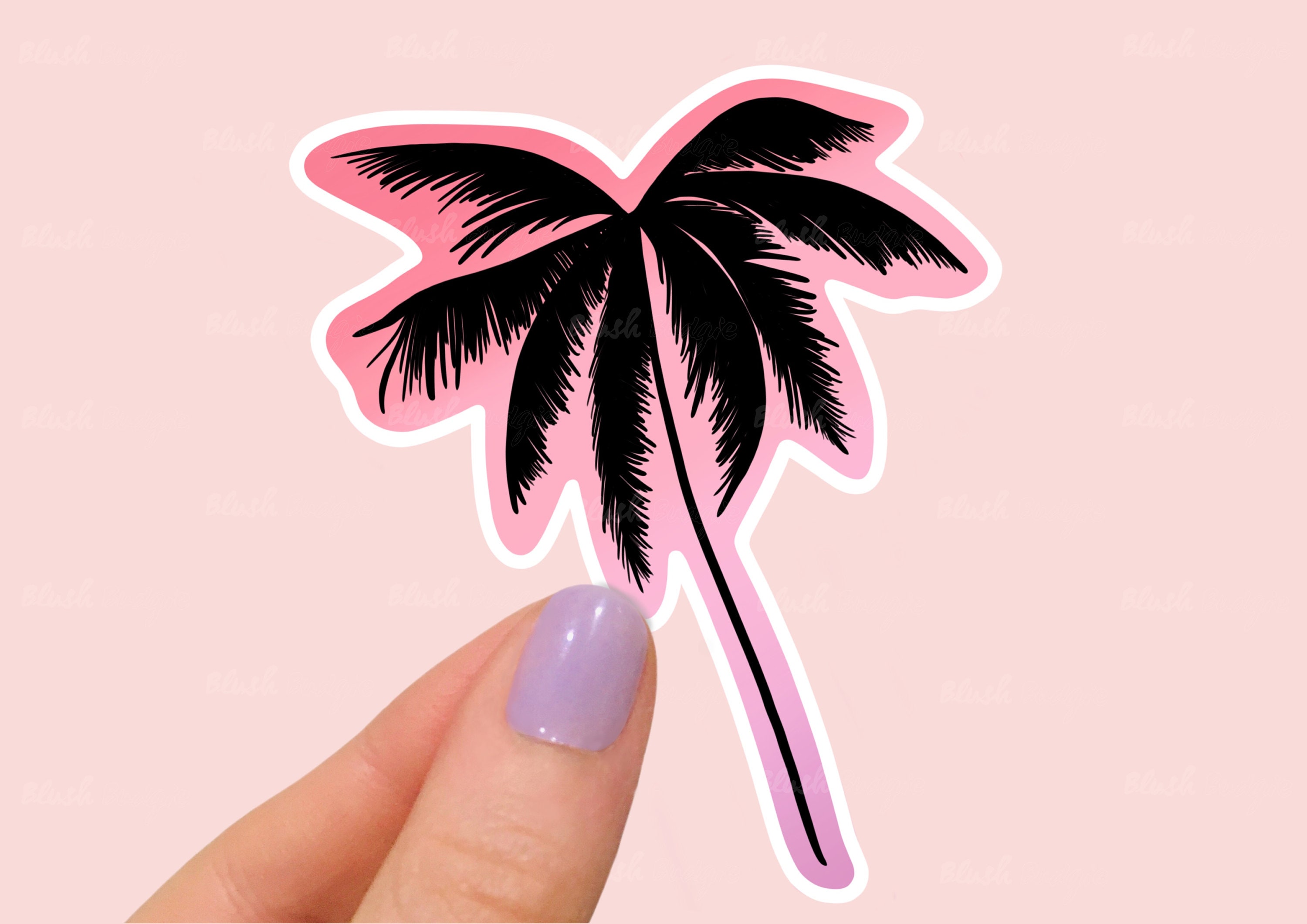 Palm Tree Sticker - Vinyl Stickers - Cute Stickers - Vinyl Decal - Beach  Stickers - Pink - By Blush Budgie on  - Handmade in Tasmania