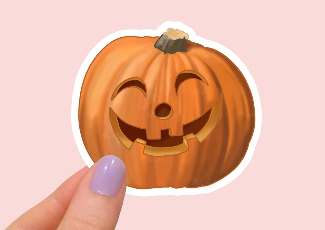 Jack O Lantern Sticker Halloween Sticker Spooky Sticker Etsy