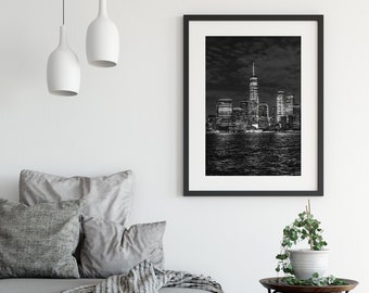 Freedom Tower, NUEVA York, Manhattan, Bajo Manhattan, World Trade Center, decoración para el hogar, foto digital, impresión digital, arte de pared