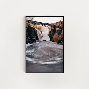 Fall Waterfall | Waterfall Decor, Waterfall Art Print, Waterfall Wall Art