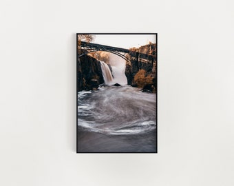 Fall Waterfall | Waterfall Decor, Waterfall Art Print, Waterfall Wall Art