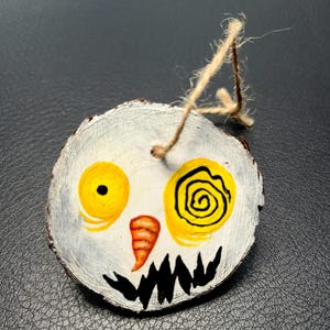 Crazy Eyed Snowman Christmas Ornament