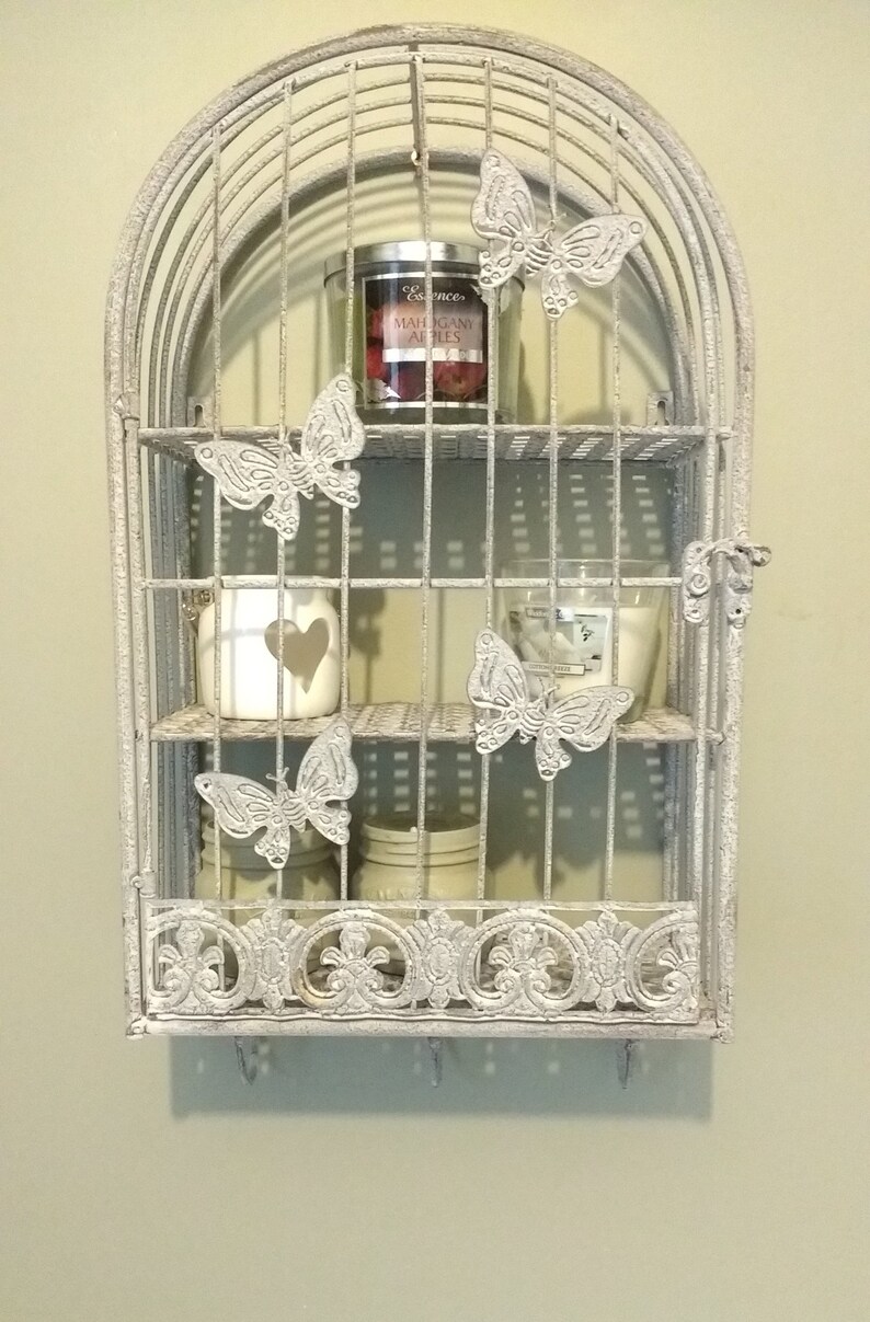 Vintage Rustic Shabby Chic Metal Distressed Butterfly Cage Etsy