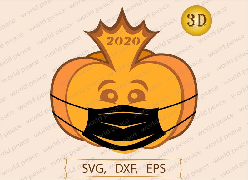 Download Clip Art Art Collectibles 2020 Halloween Svg Art 04 3d Pumpkin Svg Layered Svd