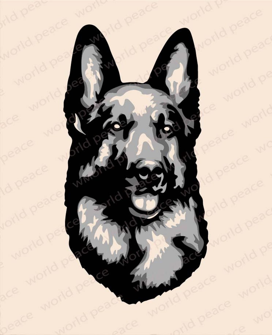 German Shepherd SVG files for Cricut Dog silhouette SVG DXF. Etsy
