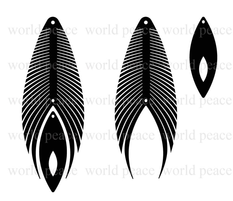 Download Leather Earring SVG files for cricut. Feather Earrings | Etsy