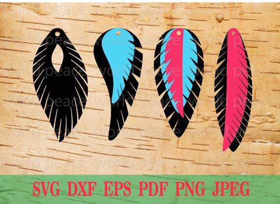 Download Stacked Leather Earring Svg Files For Cricut Fringe Earring Etsy