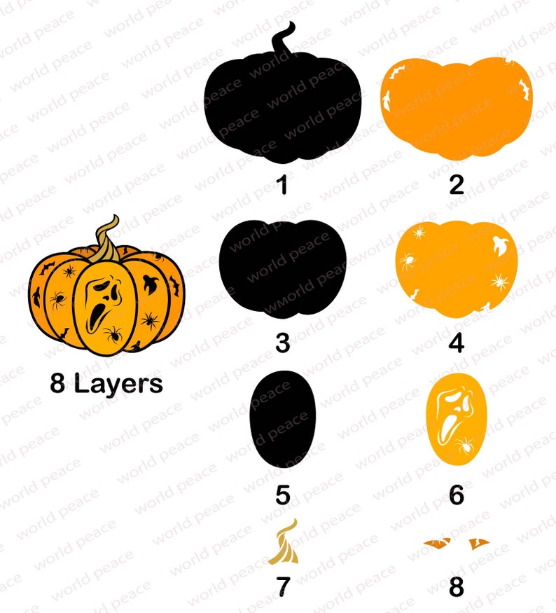 3d Pumpkin Svg Layered Svd Halloween Svg Art 02 Clip Art Art Collectibles