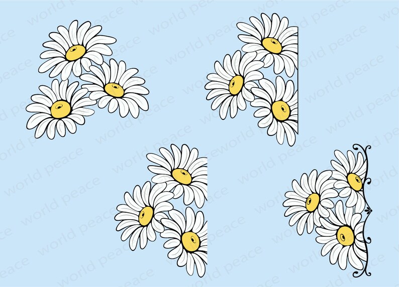 Download Daisy SVG files for Cricut. Daisy monogram SVG. Wildflower | Etsy