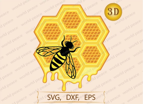 Download 3d Bee Svg Layered Mandala Svd Dxf Art 03 Etsy
