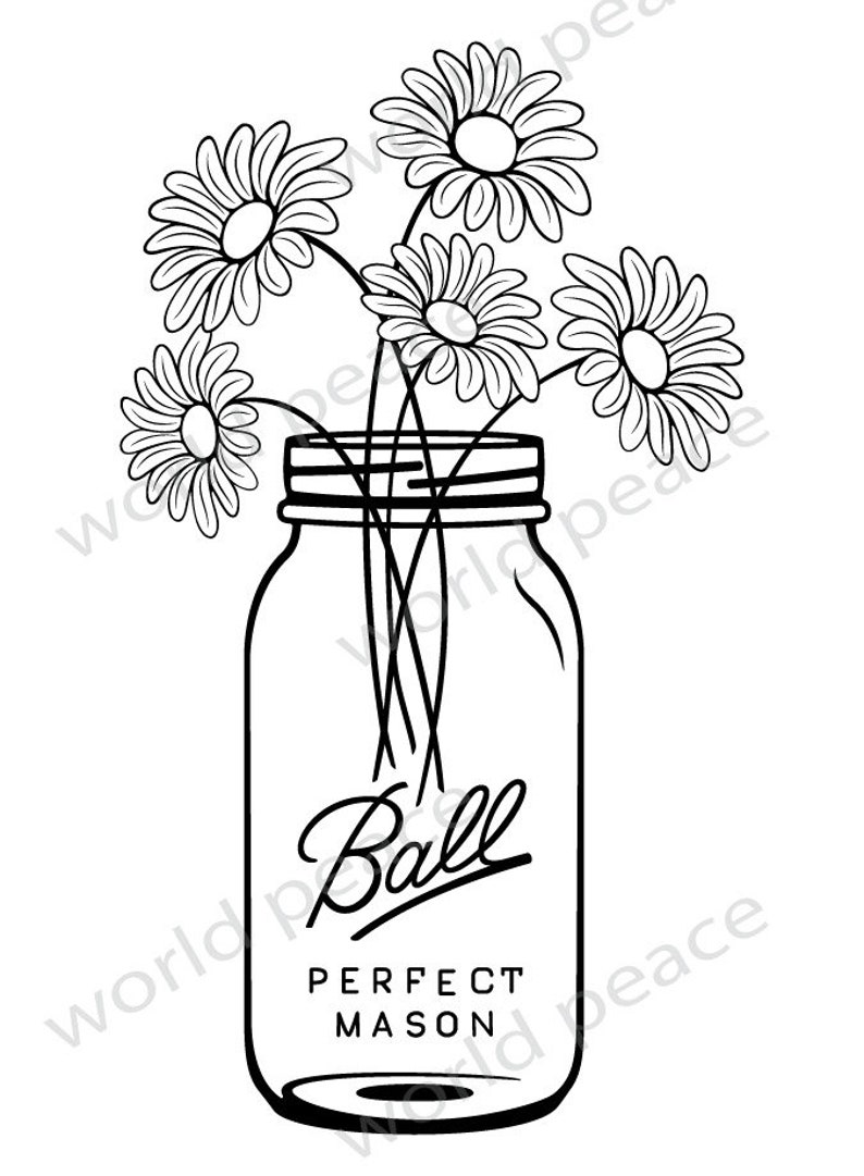 Free Free Flower Mason Jar Svg 489 SVG PNG EPS DXF File
