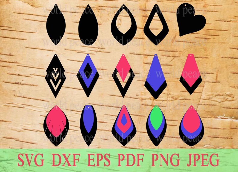 Download Faux leather Earring SVG files for Cricut. Earrings ...