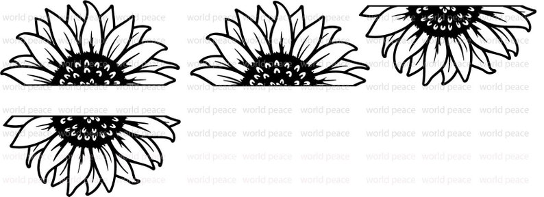 Free Free 96 Sunflower Half Svg Free SVG PNG EPS DXF File