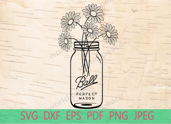 Free Free 132 Sunflower In Mason Jar Svg SVG PNG EPS DXF File
