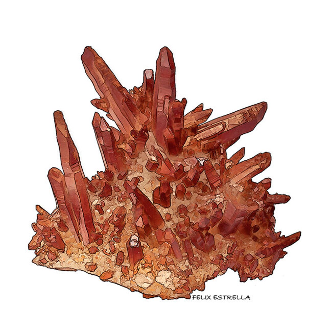Red Quartz - Etsy España