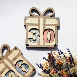 Geldgeschenk zum Geburtstag | Personalisierte Karte | Holzkarte | Geld verpacken