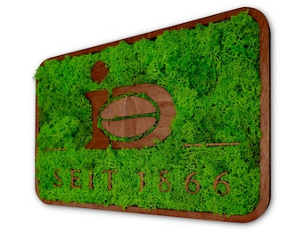 Your logo or graphic as a moss image - Individual image made of moss in different colors