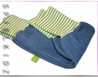 Pumphose Mitwachshose Jeans grün weiß Kinderhose