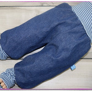 Mitwachshose Pumphose Kinder Jeans hellblau mittelblau Bild 8