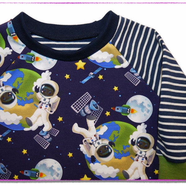 VERSANDFERTIG ! FOTOMUSTER! GR. 68/74 ! Shirt Astronaut Langarmshirt Pullover