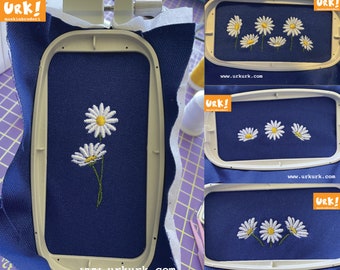 4 daisy machine embroidery designs, daisy embroidery files, floral machine embroidery, summer flower embroidery design, daisy flowers