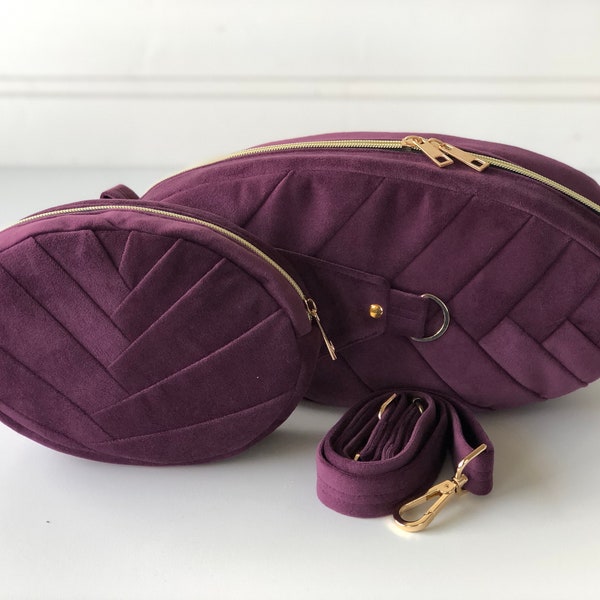 Urk! Pinecone bag, bag sewing pattern, round bag pattern, clutch pattern, hip bag pattern, bum bag pattern, origami bag, (English version)